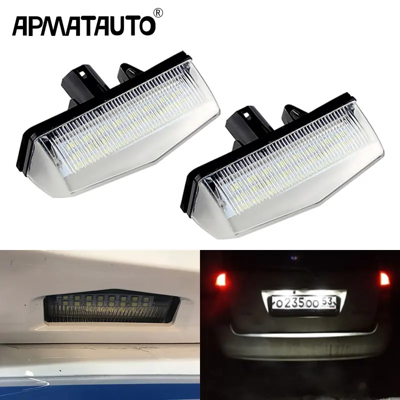 2pcs LED License Number Plate Light Canbus White For TOYOTA Venza