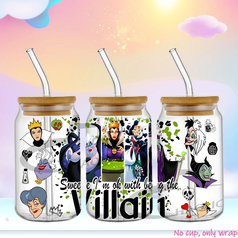 DTF Transfer Sticker Princess UV DTF Printer Cup Wrap Transfers 16oz Princess UV DTF Libbey Wraps