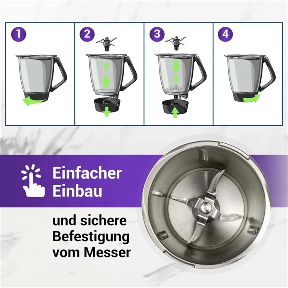 Thermomix Vorwerk TM5 푸드 프로세서용 교체 블레이드, TM5 TM6 용 믹싱 나이프 액세서리