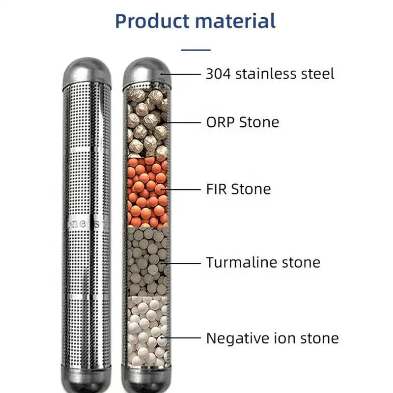 Stainless Steel Alkaline Water Stick Efficient Waste Removal Alkalizer Scalar PH Balance Water Purifier Negative Ion Filter rod