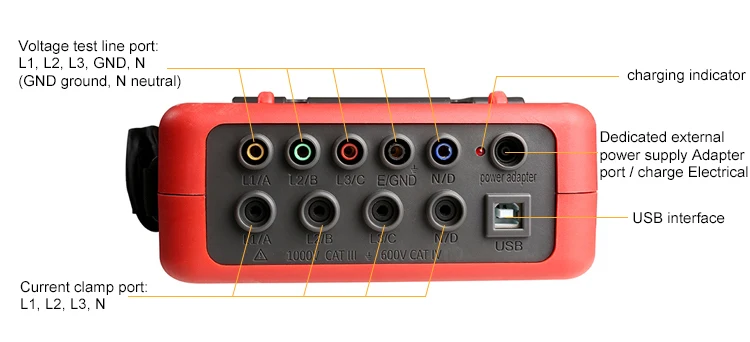 ETCR5000 Digital 3 Phase Power Analyzer Tester with the power quality analyzer p