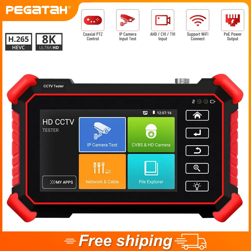 4 Inch CCTV Tester IP Camera IPC-1900 Mini Monitor 8K H.265 Main Stream Test AHD CVI TVI CCTV Analog Tester Monitor Cable Tracer wanglu 4 inch cctv tester mini monitor 8k h 265 ip camera test ahd cvi tvi cctv tester ipc 1910 plus poe power supply