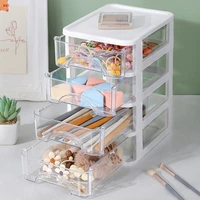 Small Desk Organizer Stackable Desktop Storage Clear Desktop Storage Drawers Makeup Organizers Plastic Storage Box 896C 2