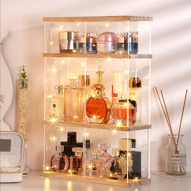 20 Styles Perfume Storage with Door Dust Proof Cosmetics Display Case  Wooden Perfume Fragrance Perfume Organizers Storage Box - AliExpress