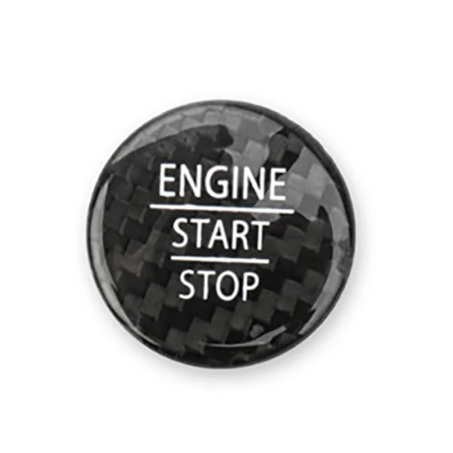 Red Real Carbon Fiber Engine Start Button Cover Sticker