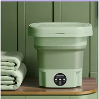 Mini-lave-linge pliable pour la maison, machine à laver portable pour sous-vêtements et chaussettes en dortoir étudiant, seau de lavage compact 6