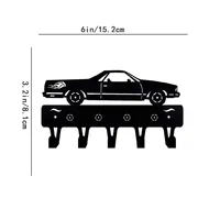 Classic Car Key Rack Hanger: Metal Wall Art for Vintage Home Decor - Wall-Mounted Hooks Coat Hanger 2