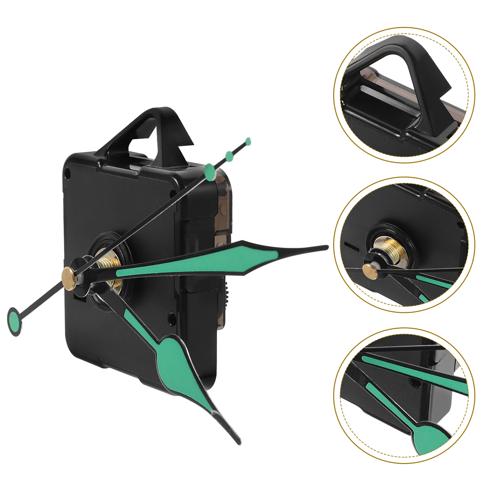 

Home Silent Clock Movement Accessories DIY Watch Parts Scanning Fluorescence Clock Needle Movement No Black (Random
