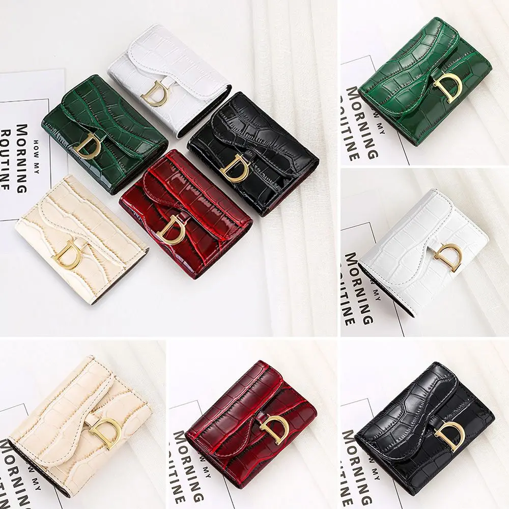 Multi-functional Mini PU Multi-Card Clutch Bag Card Holder Short Wallet
