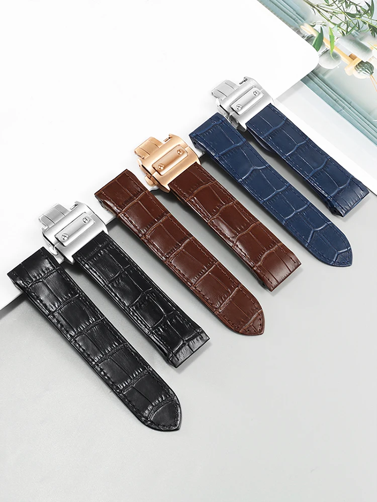 Premium Leather Watch Strap for Men's Cartier Santos 100 - 20/23mm