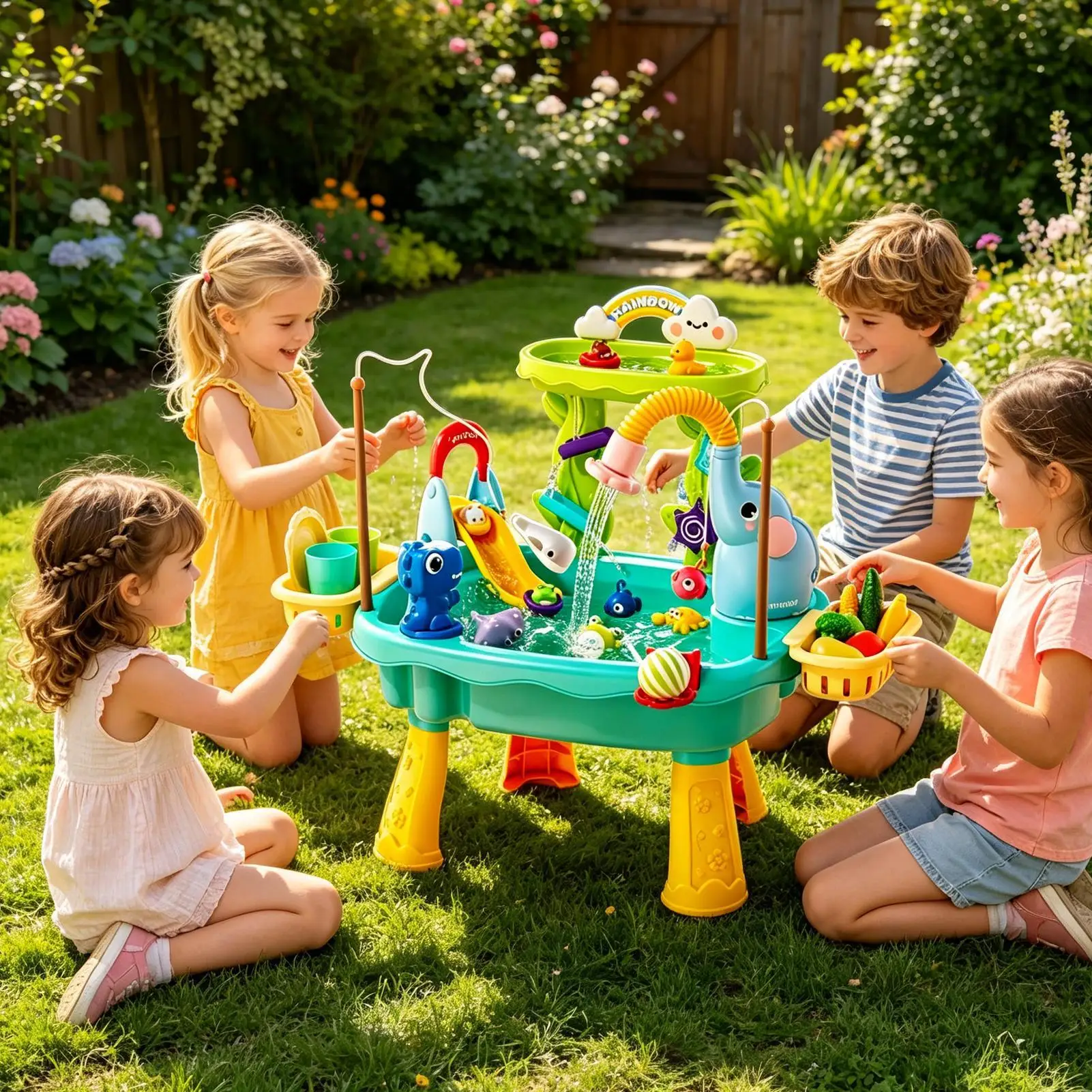 Elektrische Tischpumpe für Kinder, Sand und Wasser mit Wasserhahn/Spielzeuglebensmittelzubehör/Angelküchenspielzeug_voghion.com