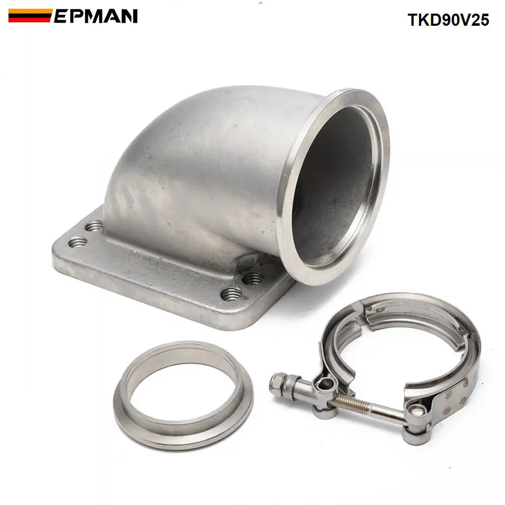 For T3 T4 Turbo 3" Stainless Steel Vband 90 Degree Elbow Adapter Flange Cast
