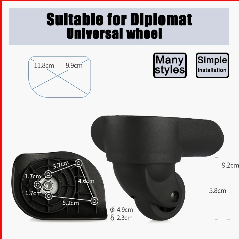 Suitable for Diplomat Luggage Accessories Replacement Luggage Carrier Wheels Fabric Accessories Replacement Pulleys