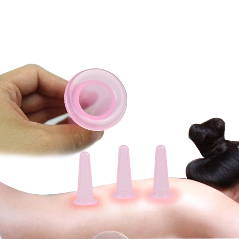 1/4Pcs Vacuum Cupping Cans For Massage Ventosa Celulitis Suction Cup Chinese Suction Cups Face Neck Massage Cans Anti Cellulite 3