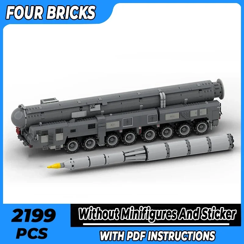 

Moc Building Bricks Model RT-2PM2 Topol-M ICBM Launcher 1:35 Technology Modular Blocks Gifts Christmas Toys DIY Sets Assembly