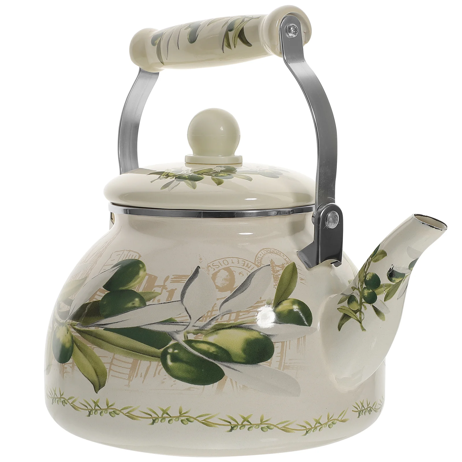 

Enamel Water Kettle Vintage Enamel Tea Kettle Tea Home Water Kettle Delicate Heating Teapot Decorative Enamel Teapot(2.8L)