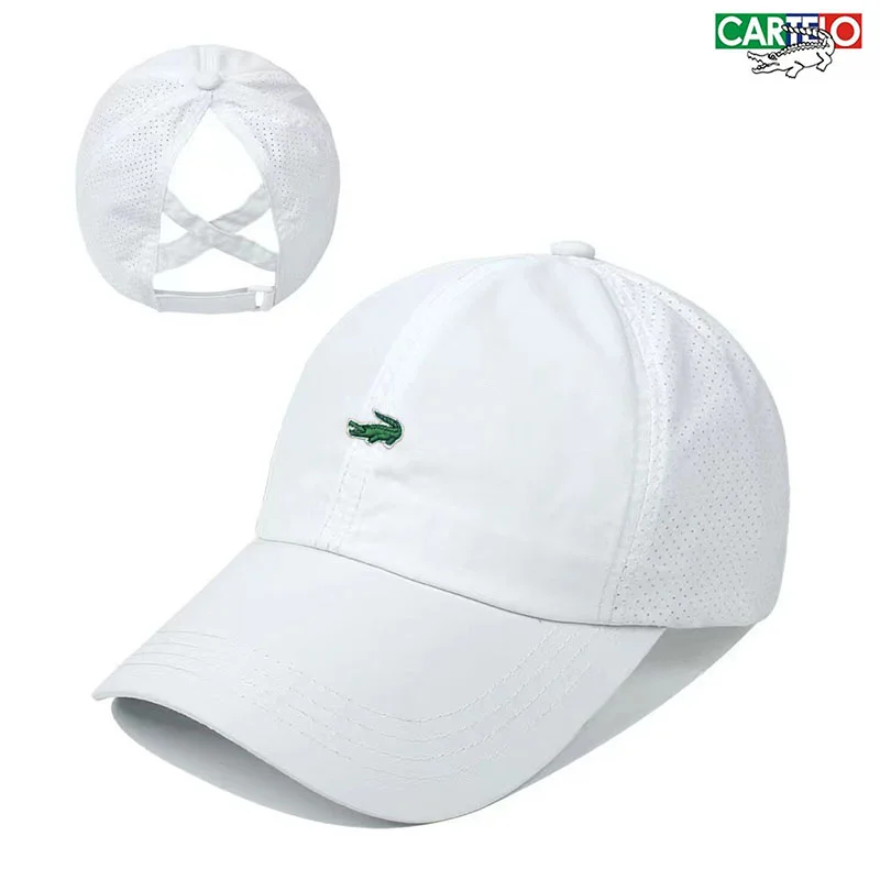 

23 Embroidered Baseball Cap Men's Casual Summer Women's Horsetail Adjustable Baseball Cap Women's Sun Sports Breathable Mesh Cap