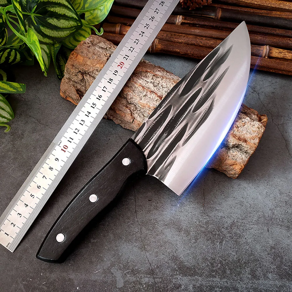 

Chinese Forged Stainless Steel Vegetable Cooking Cleaver Cutting Knife Handmade Kitchen Tool Razor Sharp Slicer Pork Utensils