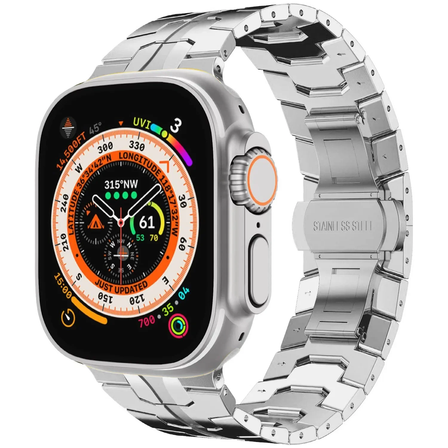 Metal Band for Apple Watch Ultra Band 9 8 7 49mm 45mm 41mm Iron Man Bracelet Wristband IWatch SE 6 5 4 44mm 40mm 42mm 38mm Belt