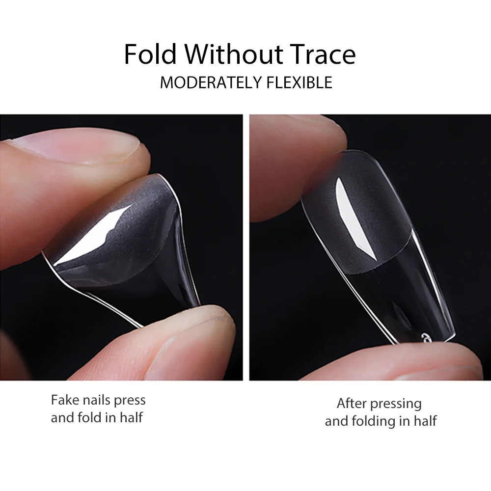 Fake Nails 552pcs/box Oval Stiletto Almond Square Coffin French Nail Tips