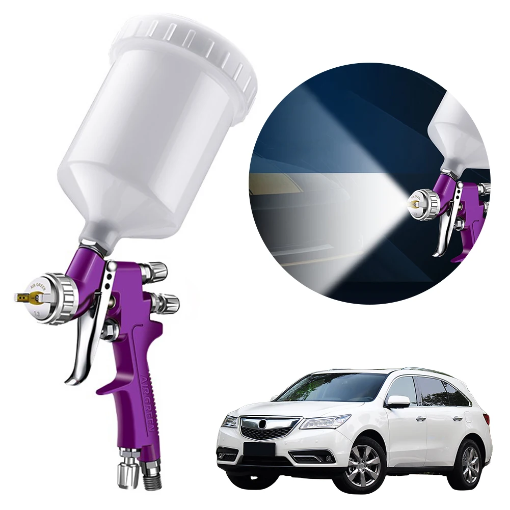 HVLP Pneumatic Portable Car Paint Spray Gun High Atomization 1.3MM Nozzle Spray Paint Kit Car/Furniture Oil Repair Gun