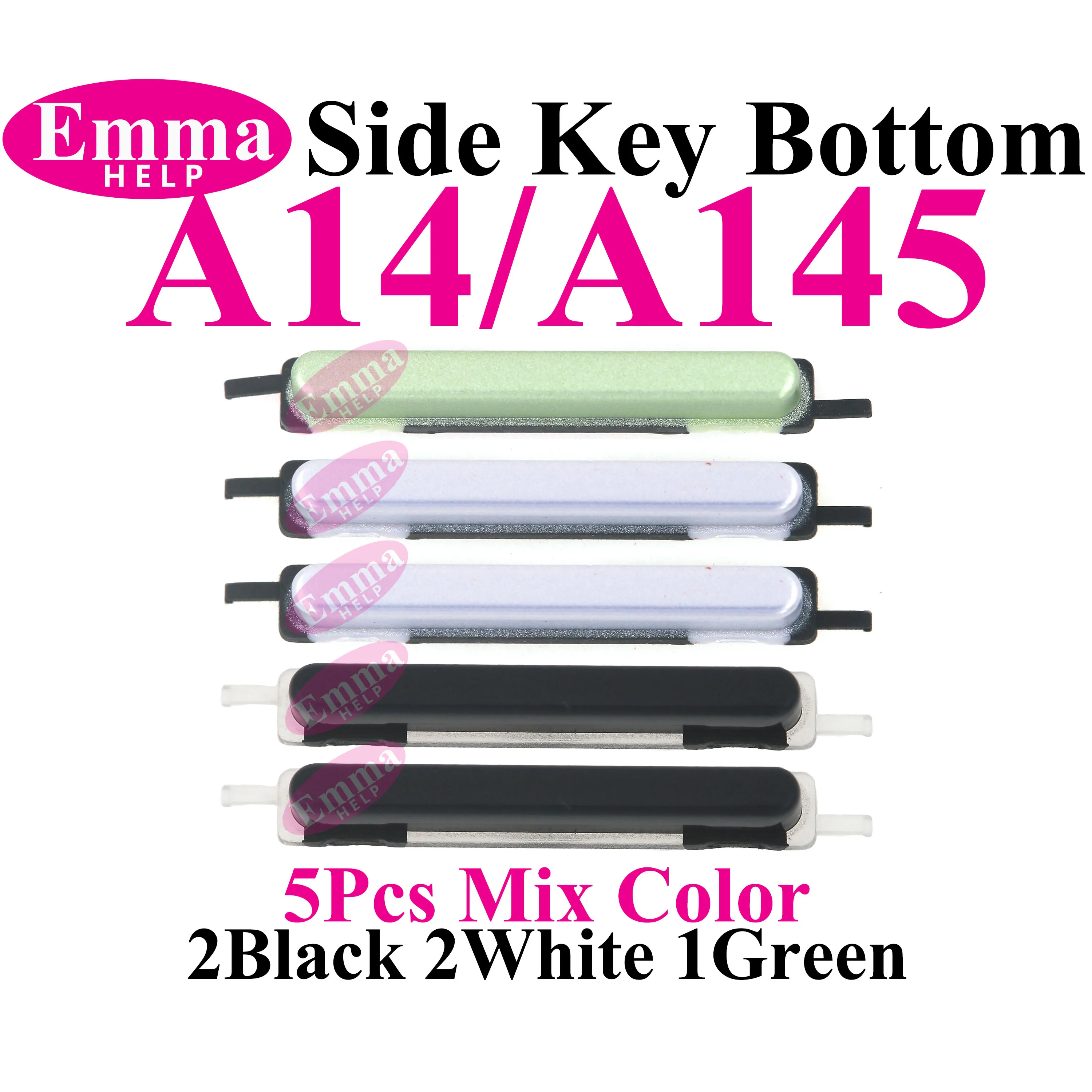 5-Piece On/Off & Volume Side Key Button Set Replacement