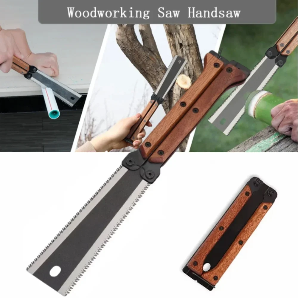 Double Sided Folding Saw Hand Saw SK5 Woodworking for Wood Bamboo Plastic Cutting Outdoor Camping Portable Small Sawing