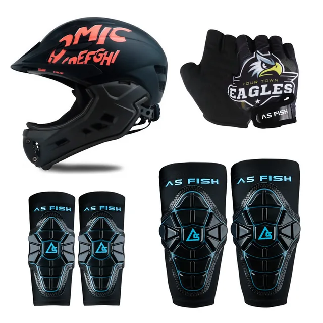 Kids Scooter Pushbike Helmet Semi Open Soft Silicone Protector Elbow Knee Pads Skateboard Riding Cycling Skating Protective Gear 1