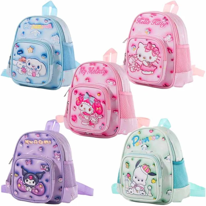 

Sanrios Cinnamoroll Kuromi My Melody HelloKittys Purin Dog Pochacco Children Backpack Anime Cartoon Cute Kids Small Schoolbag