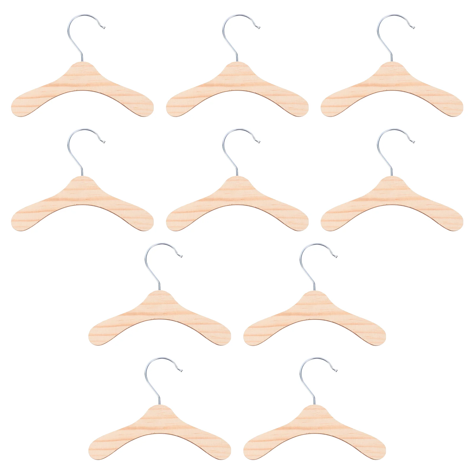 

10pcs Wood Standard Hangers Clothes Hangers Durable Coat Clothes Hangers Non Trouser Slack Jeans Skirt Shorts Scarf Pant Hangers