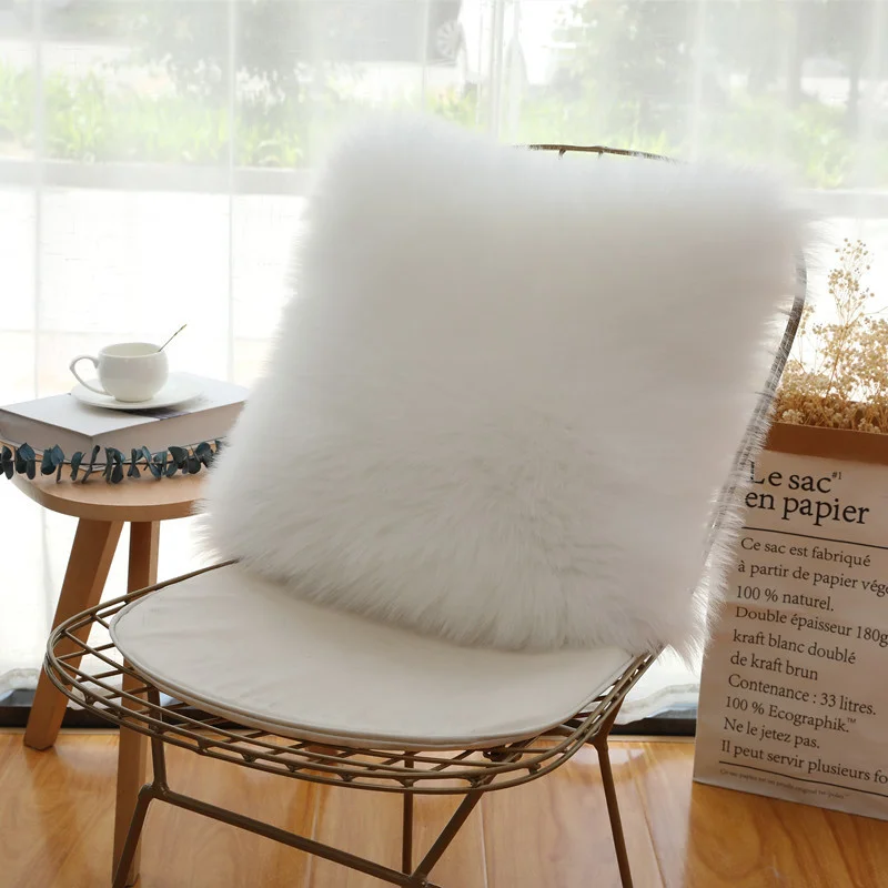 

Soft Super Fur Pillow Cover 40x40 45x45 50x50cm Decorative Pillowcase Christmas Gift Shaggy Fluffy Long Fur Cushion Cover
