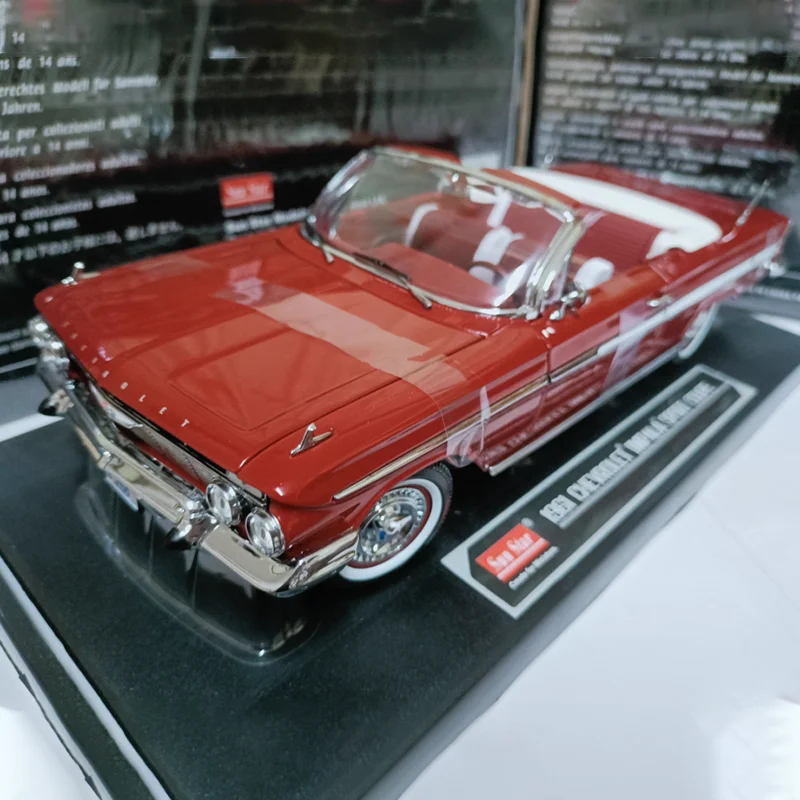 自動車 sun star 1/18 1961 impala With Box 1/18 Scale Red 1961 Chevrolet Impala Mini Car Sun