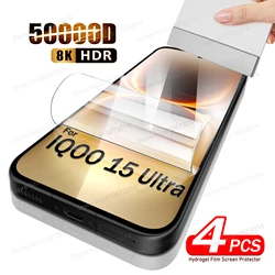 4 - Pack Soft Hydrogel Screen Protector Film - Slim Phone Protective Gel Film for Hydrogel Film