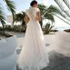 Boho Customized Sleeveless Wedding Dresses Lace Appliques A Line فساتين السهرة Sweep Train Bohemian 2023 New Vestidos De Novia 4