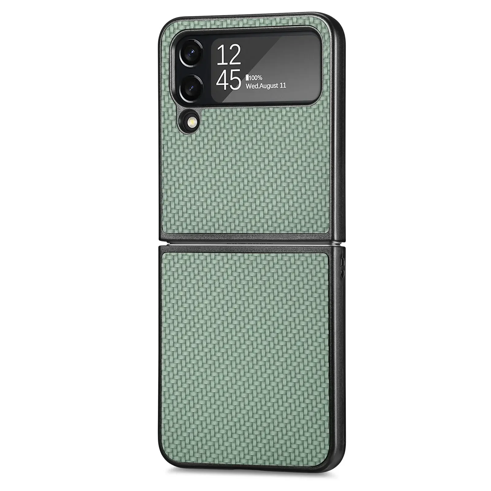 thumbnail image 1 of Funda de moda de fibra de carbono anticaída para Samsung Galaxy Z Flip 4 5 Flip5 Flip2 5G Flip4 Flip 3 2 Flip3, funda delgada protectora, 1 of 5