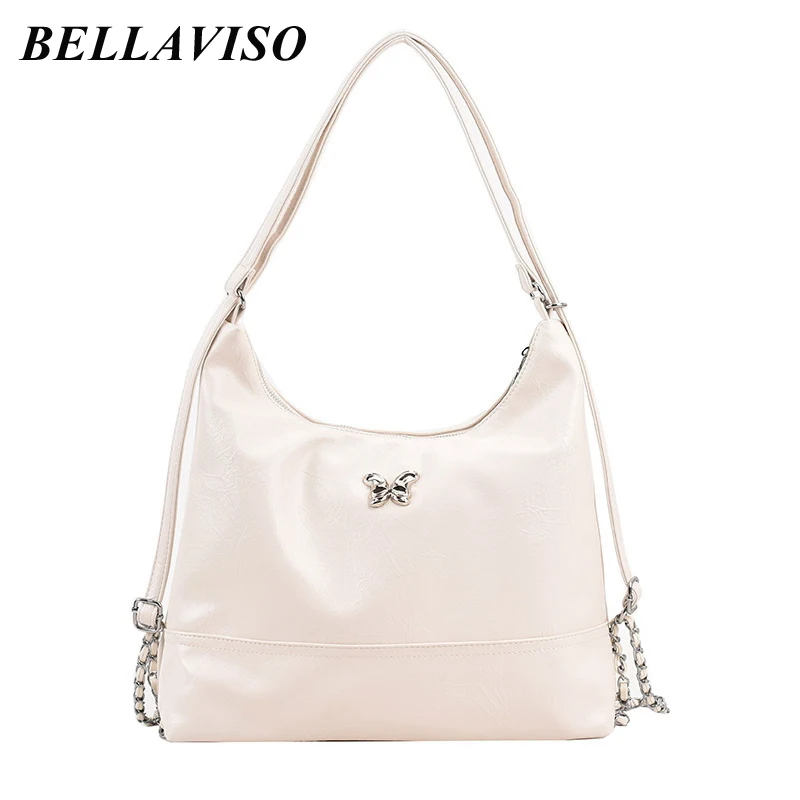 

BellaViso Fashion Women's PU Leather Shoulder Bag Female's Simple Large Capacity Versatile Messenger Crossbody Bags BLSB-13