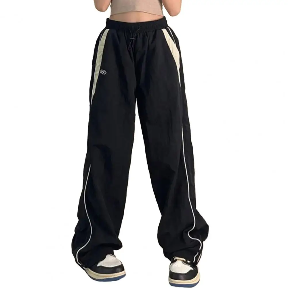 

Oversized Wide Leg Trousers Hip Hop Pants Retro Patchwork Color Jogger Pants High Waist Wide Leg Hip Hop Style Women's Fashion