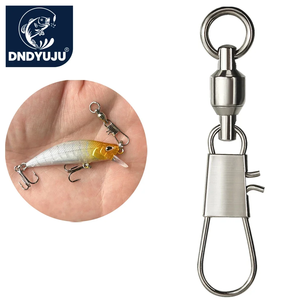 DNDYUJU 20 pièces émerillons pêche à billes avec agrafe interlock inox - Connecteur leurres pin