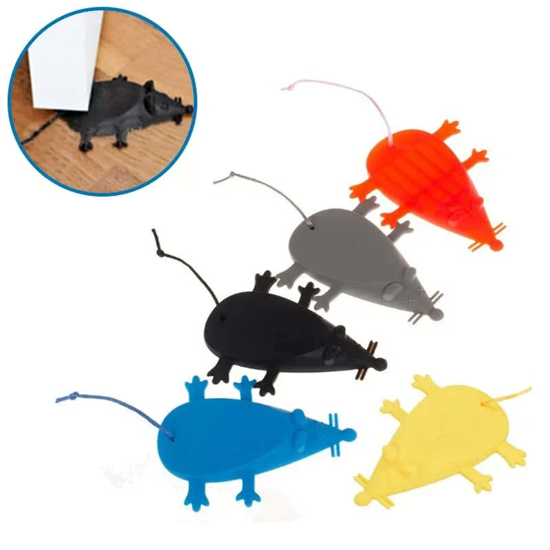 Silicone Door Stopper 1PCS Portable Creative Mouse Shaped Stopper Cute Girl Cartoon Draft Stopper Floor