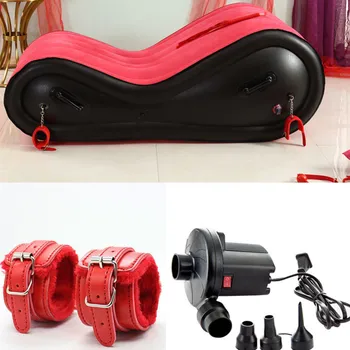 Red Inflatable Sex Sofa Load Carrying Capacity PVC Furniture Air Cushion Furniture Erotic Chair For Couples Women Man Adult Toys 1