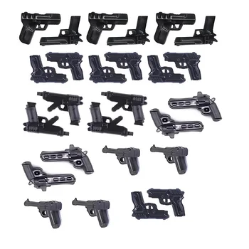 Ww2 Pistols Guns Army Weapons MOC Mini Action Figures No Playmobil City SWAT Police Military Building Block Brick Toys Juguetes