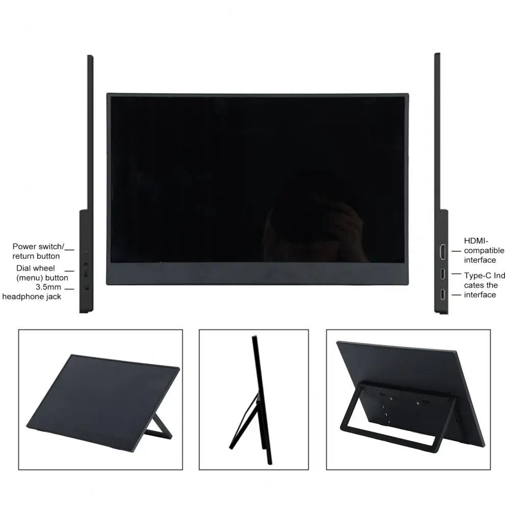 HDMI ȣȯ USB CŸ ̹ ÷, Ʈ Ȯ ÷ ȭ, 14 ġ 1920x1080P FHD IPS Ʈ 