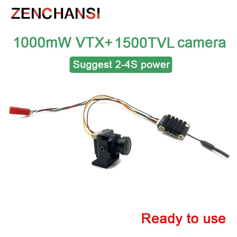 Caméra 1500TVL du kit FPV longue portée, montée sur support orientable