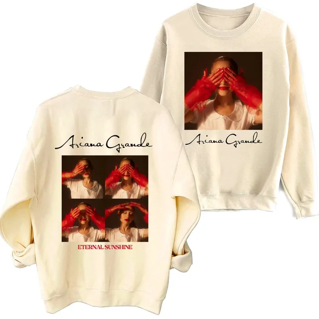 Ariana Grande Eternal Sunshine 2024 Sweatshirt Harajuku Round Neck Long Sleeve Oversized Hoodie P!nk Fans Gift - Image 6