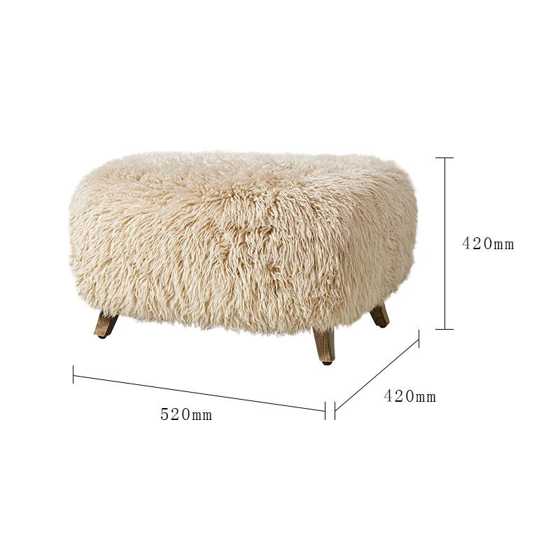 Nordic Fabric Living Room Chairs Home Bedroom Back Armchair Light Luxury Creative Living Room Wooden Lounge Chairs with Pedal