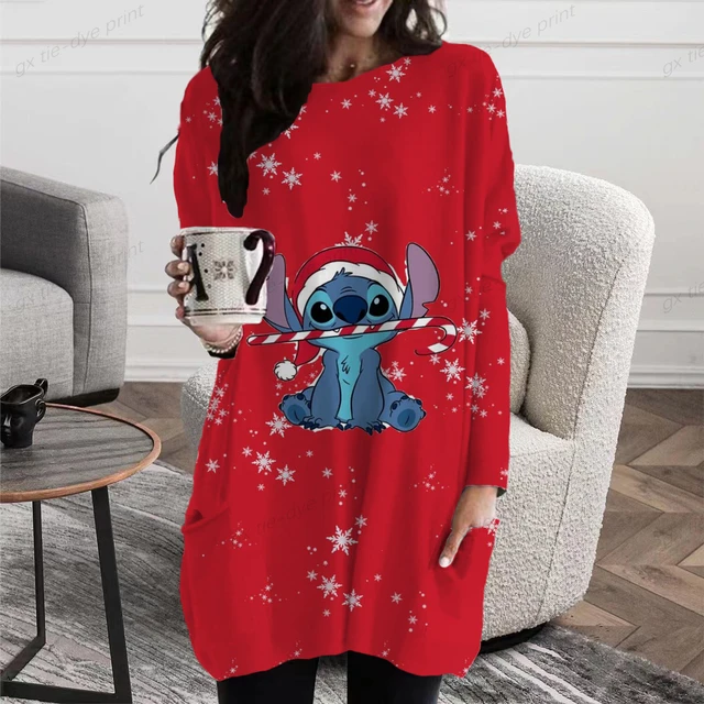 Robe sweat oversize print Stitch Disney pour fille