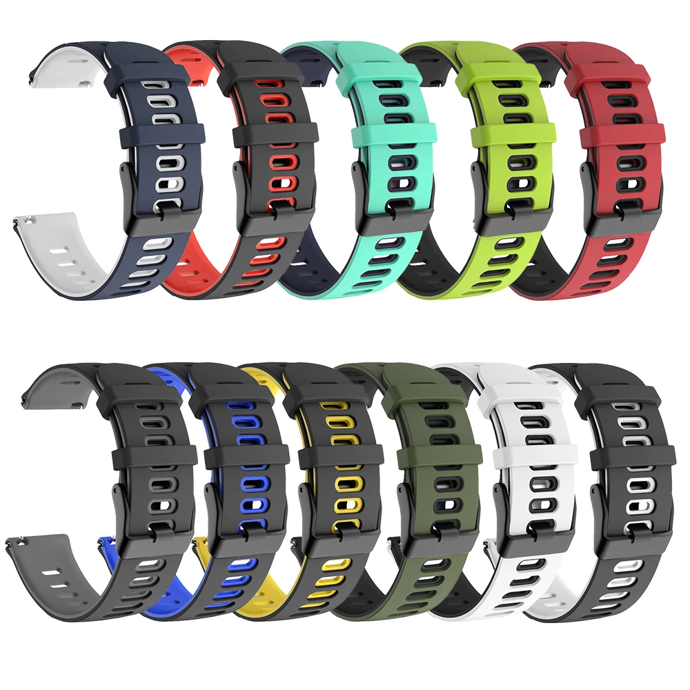 Premium 20mm Silicone Watch Strap - Elegant Replacement Bracelet Belt