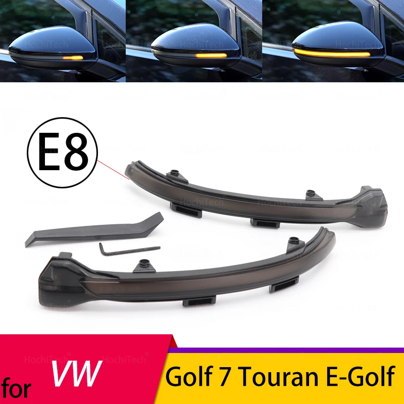 

Поворотный сигнал для VW Golf 7 GTI R GTE GTD MK7 7,5 Touran Jetta MK7, светодиодный динамический поворотный сигнал, последовательный боковой зеркальный Световой индикатор