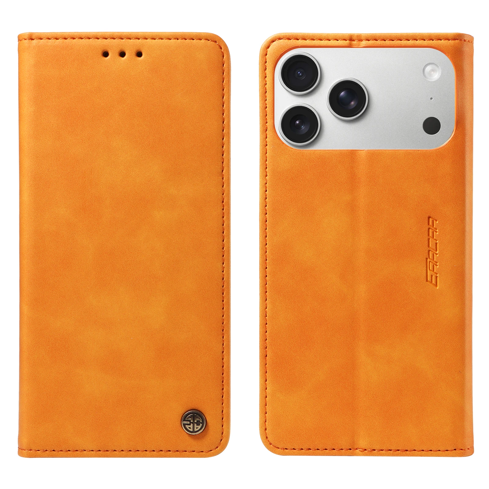 Stylish Faux Leather Flip Phone Case with Card Holder & Stand - Shockproof Cover