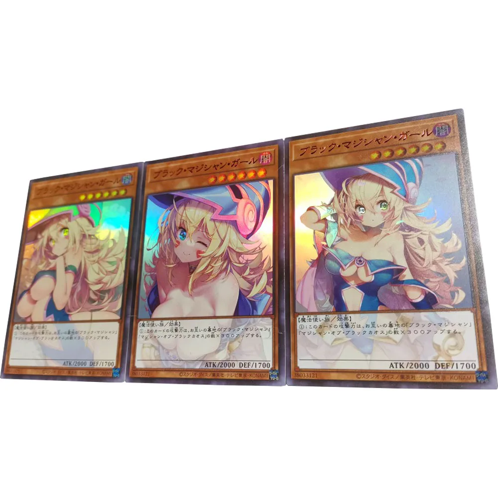 

3 шт./набор, аниме-карты Yu Gi Oh Black Magician Girl